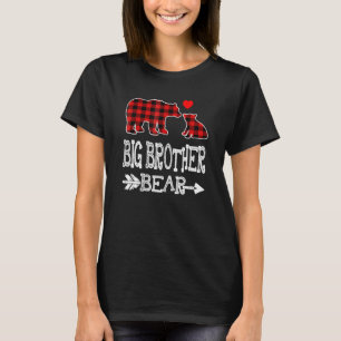 Camiseta Gran Hermano Oso Búfalo Rojo Jugado Abuela Oso