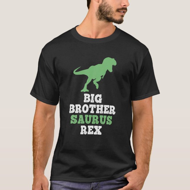 Camiseta Gran Hermano-Saurus Rex Funny Dinosaur Gift Christ (Anverso)