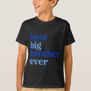 Camiseta Gran Hermano Siempre Gris Con Texto Azul Niños _2