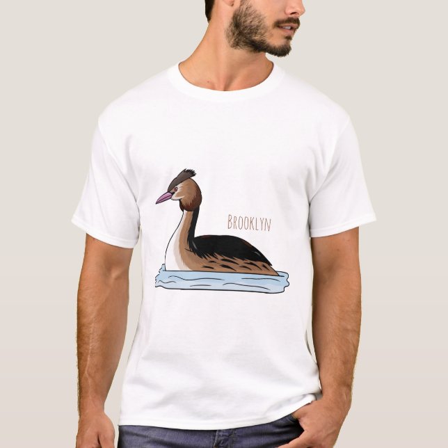 Camiseta Gran ilustracion de personalizado de aves grises c (Anverso)