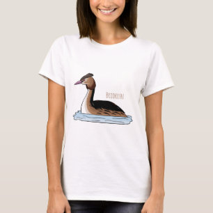 Camiseta Gran ilustracion de personalizado de aves grises c
