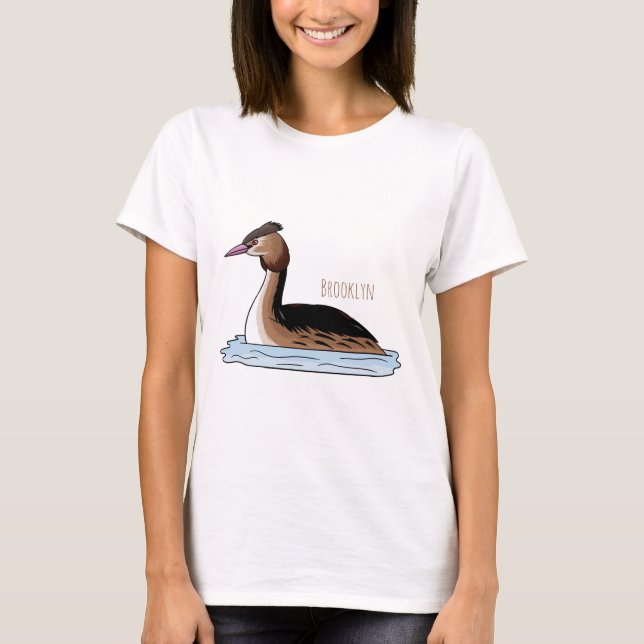 Camiseta Gran ilustracion de personalizado de aves grises c (Anverso)