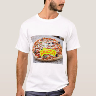 Camiseta Gran imagen de pizza - Ilustración de comida delic