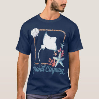 Camiseta Gran Islas Caimán Atún azul Stingray T