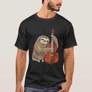 Camiseta Gran Jazz Shirt Slote Jugando Contrabass Cello M
