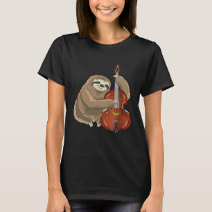 Camiseta Gran Jazz Shirt Slote Jugando Contrabass Cello M