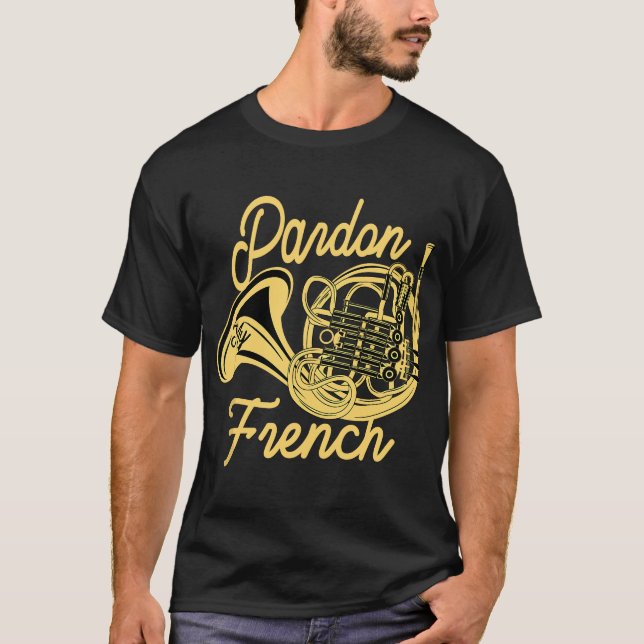 Camiseta Gran jugador de cuerno de regalo francés (Anverso)