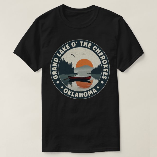 Camiseta Gran lago de los Cherokees Oklahoma (Diseño del anverso)