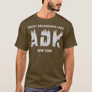 Camiseta Gran Lago de Sacandaga Montañas Adirondack Nueva Y
