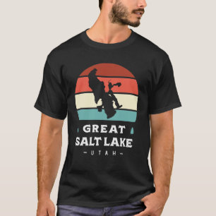Camiseta Gran Lago Salado Utah Parque Nacional Camping Retr