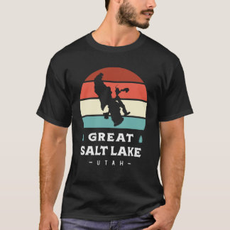 Camiseta Gran Lago Salado Utah Parque Nacional Camping Retr