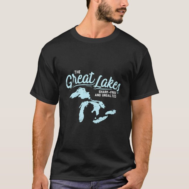 Camiseta Gran Lagos Tiburón libre de salazón Lago Vida Vera (Anverso)