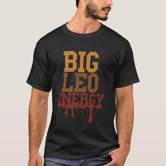 Camiseta Gran Leo Energy Men Mujeres Drin Melanin Birthday  (Anverso)