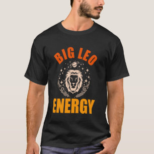 Camiseta Gran Leo Energy Mujeres Leo Zodiac Rótulo León Mar