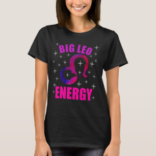 Camiseta Gran Leo Energy Women Leo Zodiac Rótulo Pink Birda