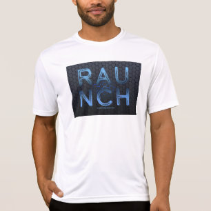 Camiseta Gran letra azul delgadoJoe de raunch metálico