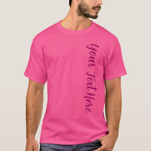 Camiseta Gran letra grande Mensajes de texto modernos Wow E