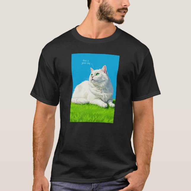 Camiseta Gran lindo gato (Anverso)