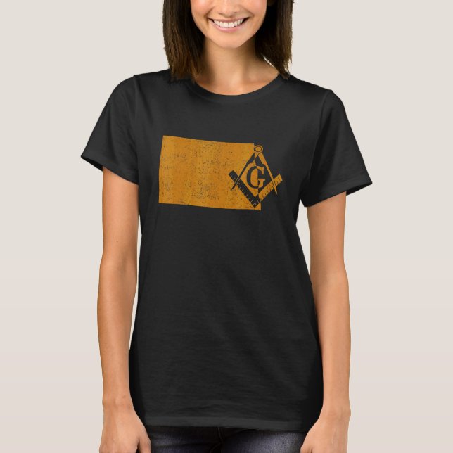 Camiseta Gran Logia Masons de Dakota del Norte Freemason Pa (Anverso)