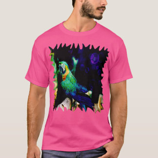 Camiseta Gran Macaw verde en el ocaso
