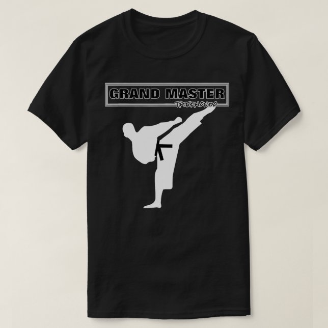 Camiseta Gran maestro de artes marciales cinturón negro Tae (Diseño del anverso)