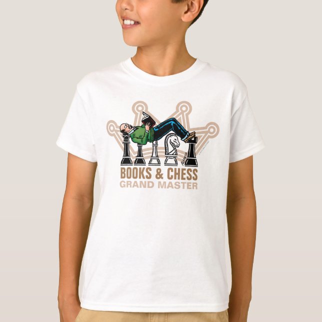 Camiseta Gran maestro de libros y ajedrez (Anverso)