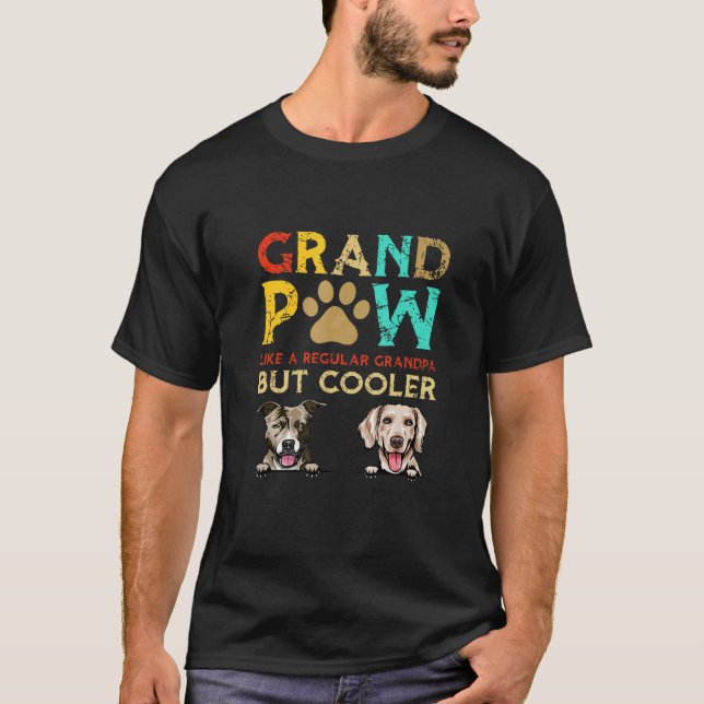 Camiseta Gran Mano Como Un Abuelo Regular Pero Más Fresco (Anverso)