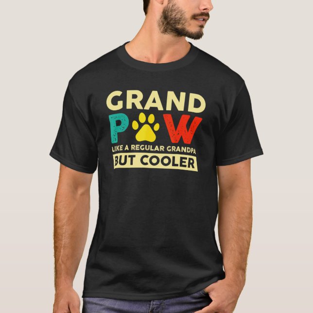 Camiseta Gran Mano Como Un Abuelo Regular Pero Perro Frío 3 (Anverso)