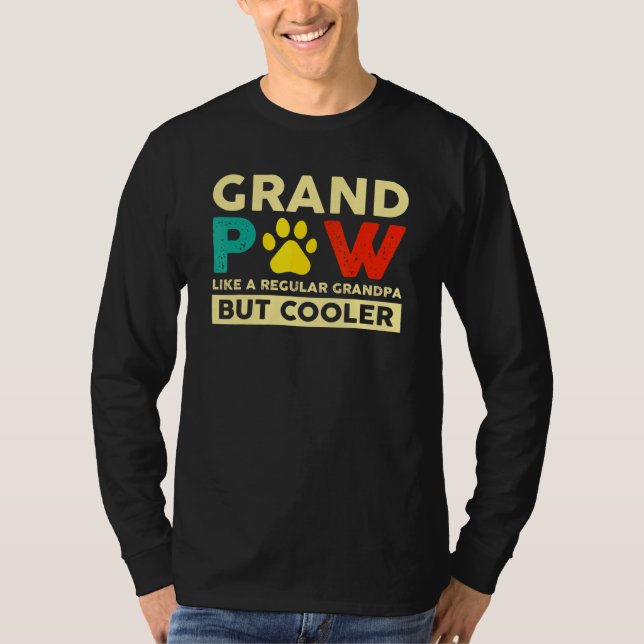 Camiseta Gran Mano Como Un Abuelo Regular Pero Perro Frío 3 (Anverso)