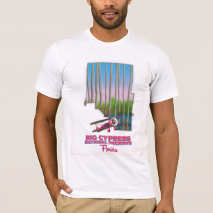 Camiseta Gran mapa del parque nacional Big Cypress Florida
