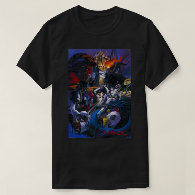Camiseta Gran modelo Shin Megami Tensei 3 regalo de vuelta  (Diseño del anverso)