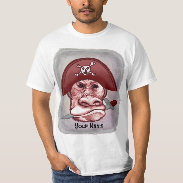 Camiseta Gran Mono Pirata Malvado  (Anverso)