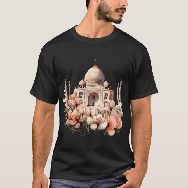 Camiseta Gran motivo de observación turística de Taj Mahal  (Anverso)