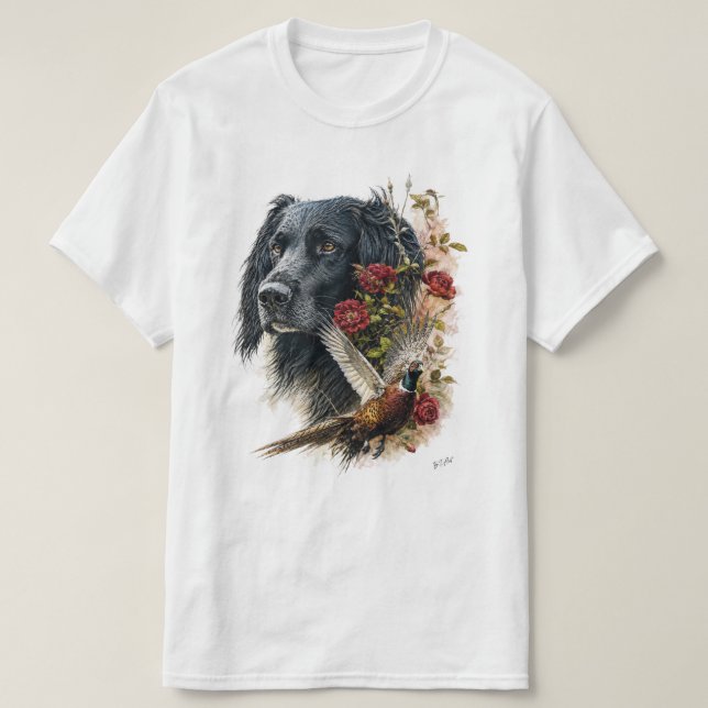 Camiseta Gran Munsterlander con faisán   (Diseño del anverso)