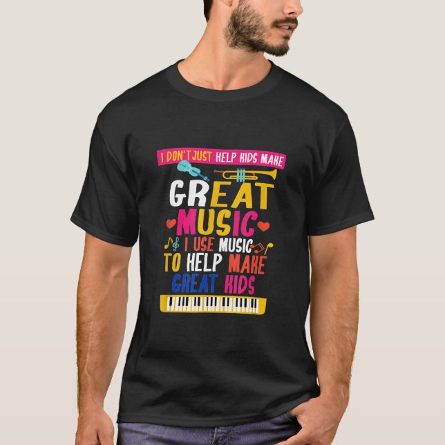 Camiseta Gran música hace que los grandes niños se divierta (Anverso)