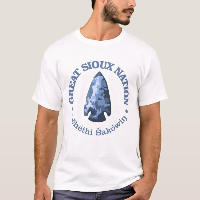 Camiseta Gran Nación Sioux (punta de flecha) (Anverso)