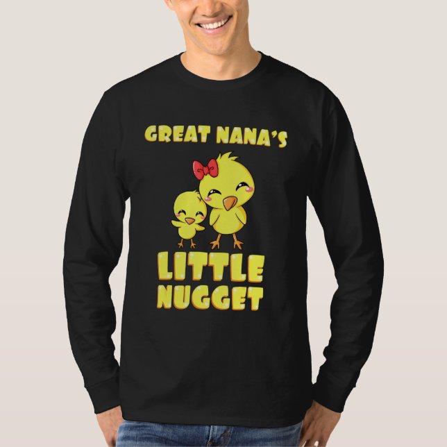 Camiseta Gran Nanas Pequeño Día de la Madre de Pollo de Nug (Anverso)