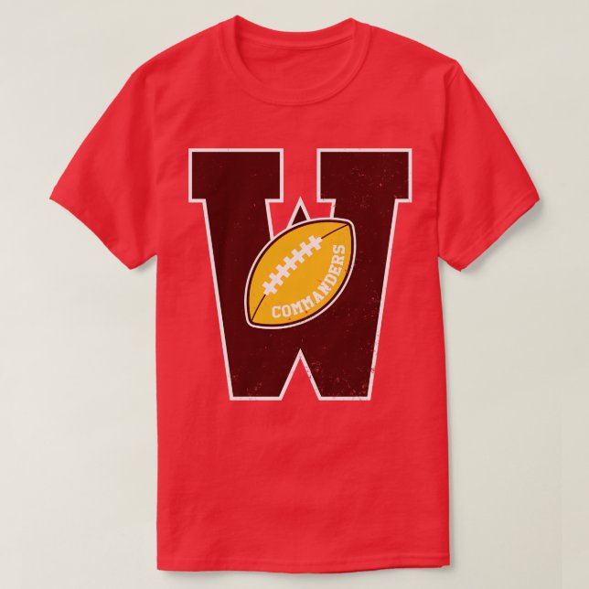 Camiseta Gran negrita Comandantes de Washington Monograma T (Diseño del anverso)