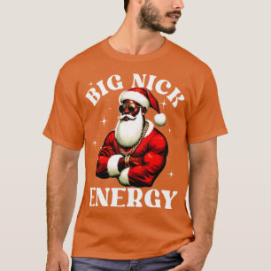 Camiseta Gran Nick Energy African American Santa Claus Chri
