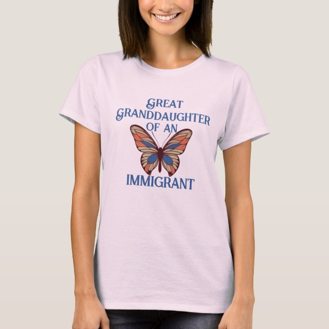 Camiseta Gran nieta de un inmigrante (personalizable) (Anverso)