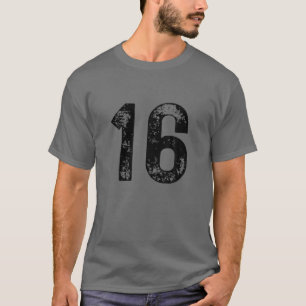Camiseta Gran Número 16 Por 16º Cumpleaños Sesenta Años De