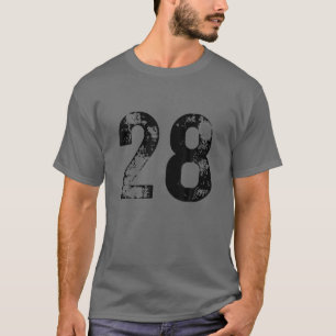 Camiseta Gran Número 28 Por 28º Cumpleaños Veintiocho Años