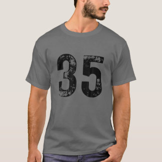 Camiseta Gran Número 35 Por 35 Años Treinta Y Cinco Años