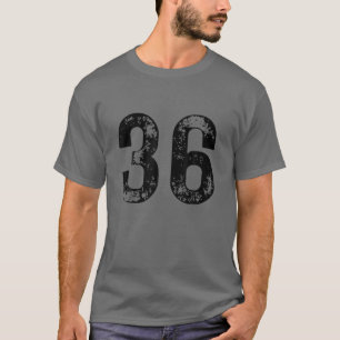 Camiseta Gran Número 36 Para El Cumpleaños 30 Siz K-Pop Mer