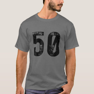 Camiseta Gran Número 50 Por 50 Años Cincuenta Años De Edad 