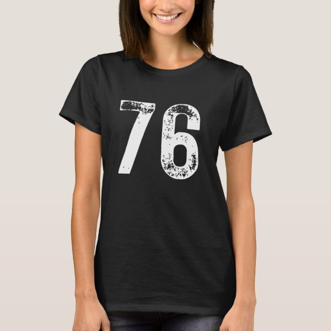 Camiseta Gran número 76 para el cumpleaños 76 de K Pop Merc (Anverso)