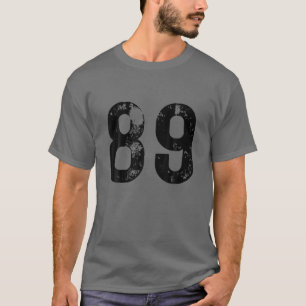 Camiseta Gran Número 89 Para El Cumpleaños Ochenta Y Nueve 