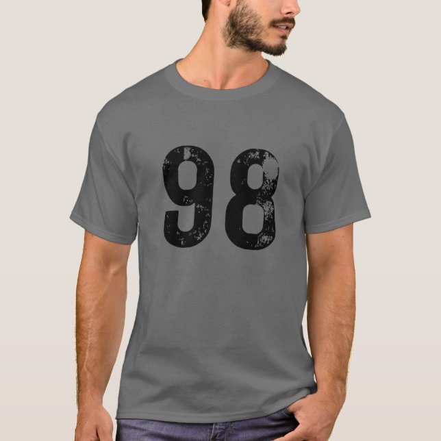 Camiseta Gran Número 98 Para El Cumpleaños Noventa Y Ocho M (Anverso)