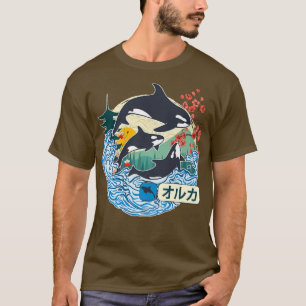 Camiseta Gran ola de ballena orca japonesa Kanagawa Japón V