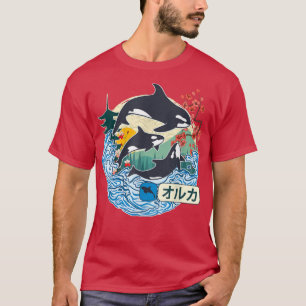 Camiseta Gran ola de ballena orca japonesa Kanagawa Japón V